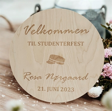 Velkomstskilt til studentergilde